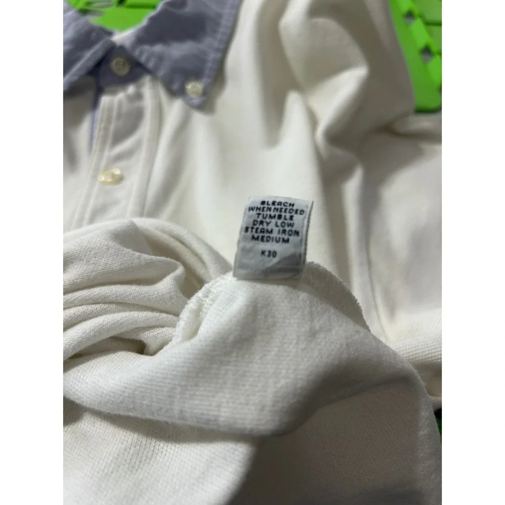 Vintage Ralph Lauren Polo Shirt Mens L White Cotton Preppy Classic 90's Y2K